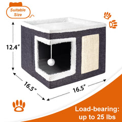 Loyareal cat house double-sided mats for year-round comfort and easy washing.