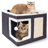 Loyareal cat house large bed top level for cozy lounging and private retreat.