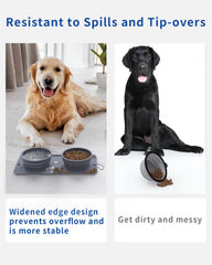 LPFLASAT travel dog bowl with carabiner for easy outdoor attachment.