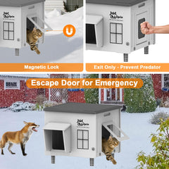 Lslpin elevated 3-inch base cat shelter emphasizes dry feet and better ground clearance.