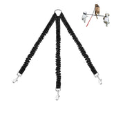 LTSGORY 3Way dog leash coupler full setup enables organized multi-dog walking.