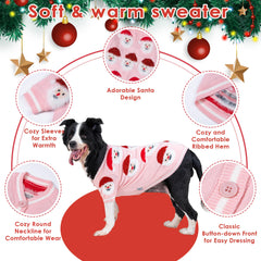 LUBOT detailed knit pink sweater close-up showing soft breathable fabric.