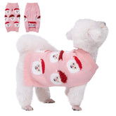 LUBOT suéter navideño para perro rosa, cálido y festivo para fiestas.
