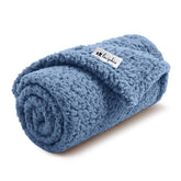 Luciphia blanket closeup texture shows plush double-sided velvet for cozy warmth.