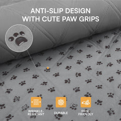Luciphia scratch-resistant blanket features dense polyester fabric for durability.