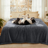 Luciphia Waterproof Bed Blanket closeup highlights plush fleece for cozy pet lounging.