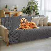 Luciphia waterproof couch cover grey 68x82 front view protects furniture from spills.