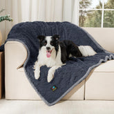 Luciphia waterproof pet blanket front view shows cozy warmth and spill defense.
