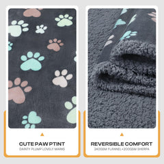 Luciphia waterproof pet blanket shown as machine wash friendly for easy care.