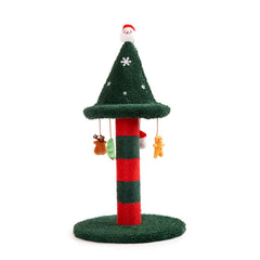 LUCKITTY cat scratching post with four hanging plush toys for interactive play