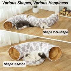 LUCKITTY cat-tunnel-bed-3ft-length provides roomy space for exploring pets.
