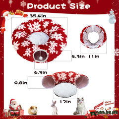 LUCKITTY cat tunnel with hanging plush ball highlights play distraction