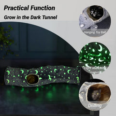LUCKITTY Cat Tunnel Tube collapsible frame for easy storage and transport.