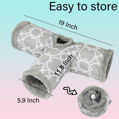 LUCKITTY spring-frame tunnel folds flat for easy storage.