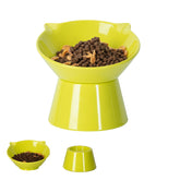 LuckyPots detachable elevated cat bowls: tilt design for comfortable feeding and whisker relief.