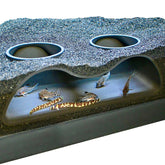 Lucky Critter aquarium underground tunnel cave two hole sinking naturally for hiding and viewing