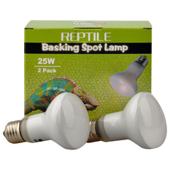 Lucky Herp basking-spot-lamp-pack front shows two 25W bulbs for terrarium warmth