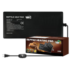 LUCKY HERP heating pad underside view with durable PVC provides steady reptile warmth.