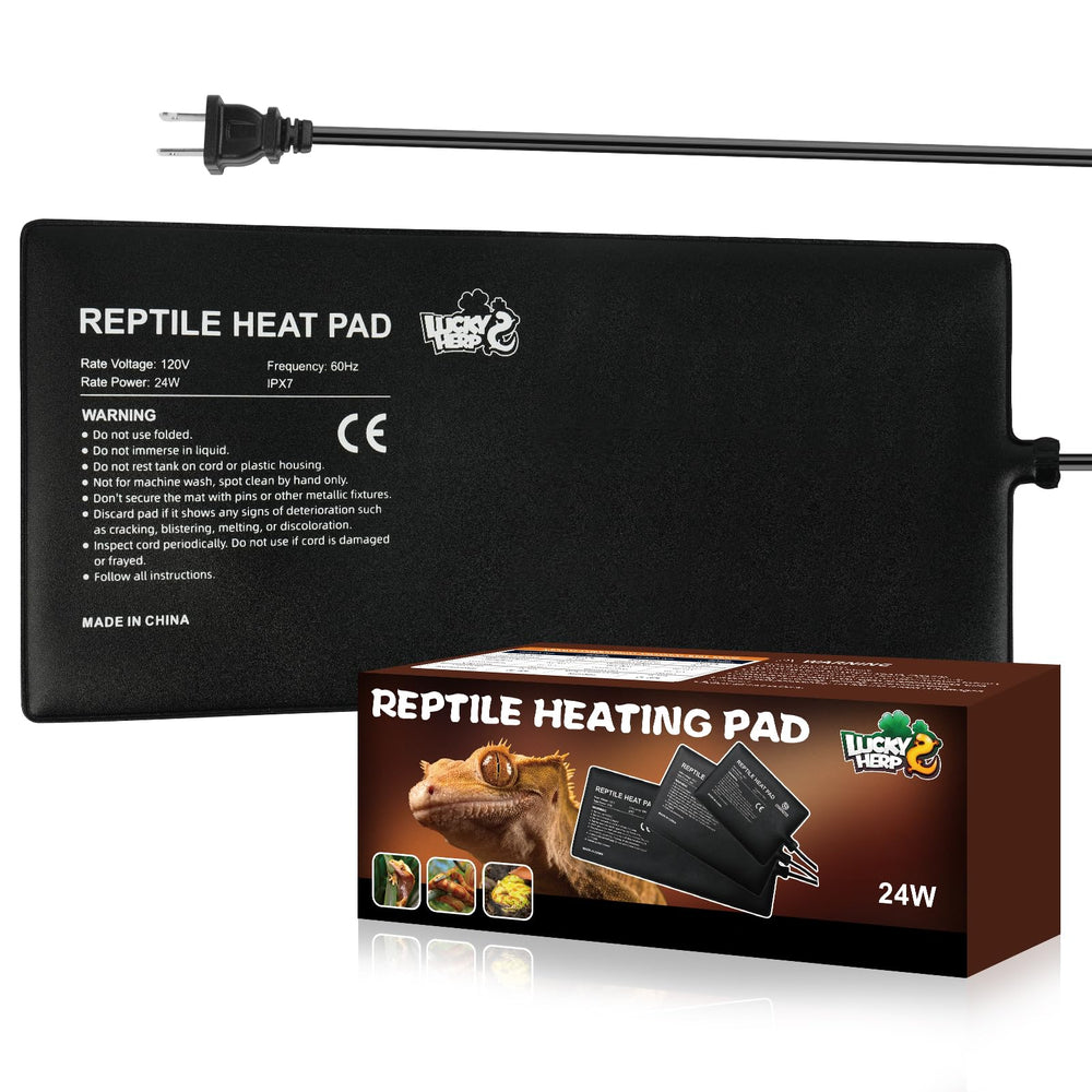 Lucky Herp reptile heat pad front view provides even warmth for terrariums.
