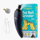LUCKY TAIL nail grinder dark blue front view for gentle grooming