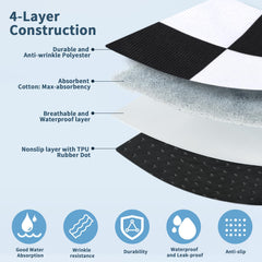 Luckyiren washable puppy pee pad non-slip-bottom keeps pad in place during training sessions