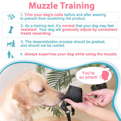 LUCKYPAW dog muzzle large-dog-fit border-collie husky for safe training.