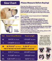 LUCKYPAW dog muzzle side-adjustable-strap for secure, personalized fit.