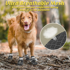 LUCKYPAW all-terrain traction rubber soles improve grip on varied surfaces.