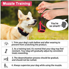 LUCKYPAW XS muzzle with measurement guide for accurate sizing.