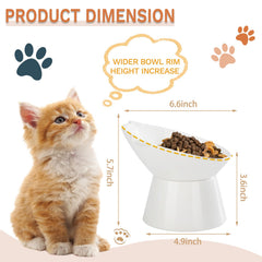LuckyPots rear-height elevation supports natural neck position for cats