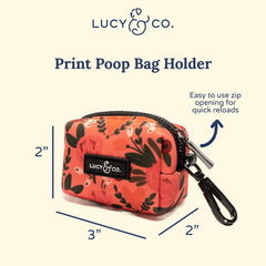 Lucy & Co. Posy Pink holder featuring a hidden dispenser for quick bag access.