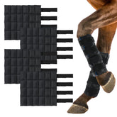 LUFFWELL horse ice leg wrap front view shows full-leg coverage and four-pack convenience.