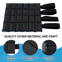 LUFFWELL warm-black-sponge-side image highlights warmth for comfortable cool-down sessions.