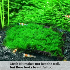 Luffy customizable mesh wall cut-to-fit option offers flexible aquarium design.