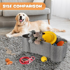 Lukeline foldable dog toy storage assembled for quick setup