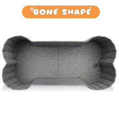 Lukeline large dog toy basket interior view shows ample storage space