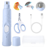 LUKHMELF Bird Nail Grinder with LED lamp on nails for precise trimming