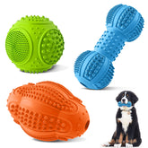 LUKITO dog chew toy 3-pack front view, built to handle aggressive chewing.