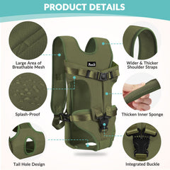 Lukovee dog backpack carrier adjustable-straps emphasize secure, personalized fit.