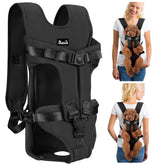 Lukovee dog backpack front view highlights a hands-free hiking-ready setup.