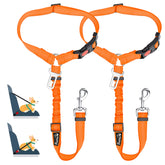 Lukovee dog car seat belt headrest restraint demonstrates secure travel for pets