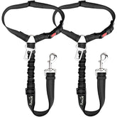 Lukovee dog car seat belt headrest restraint secures pets in cars.