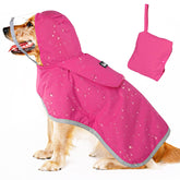 Lukovee dog raincoat with clear hood for rainy walks