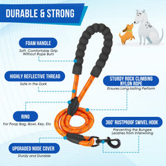 Lukovee double dog leash shock-absorbing-bungee offers a soft, forgiving stretch for active dogs