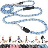 Lukovee hands-free dog leash 10ft blue for comfortable walking and control