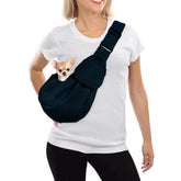 Lukovee Pet Sling adjustable-strap enables customizable comfort on daily walks