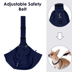 Lukovee Pet Sling front-pocket keeps essentials within reach during outings
