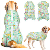 Lukovee Recovery Suit for Dogs shows back zipper for easy wear and secure fit