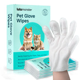 LULUMONSTER Pet Glove Wipes in an individually wrapped pack for on-the-go freshening.