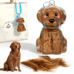 LumaCore dog memorial locket with fur inside for a personal keepsake.